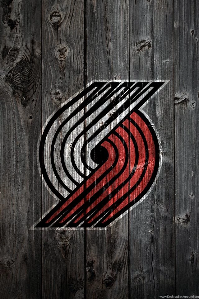 Portland Trailblazers Wood iPhone 4 Backgrounds