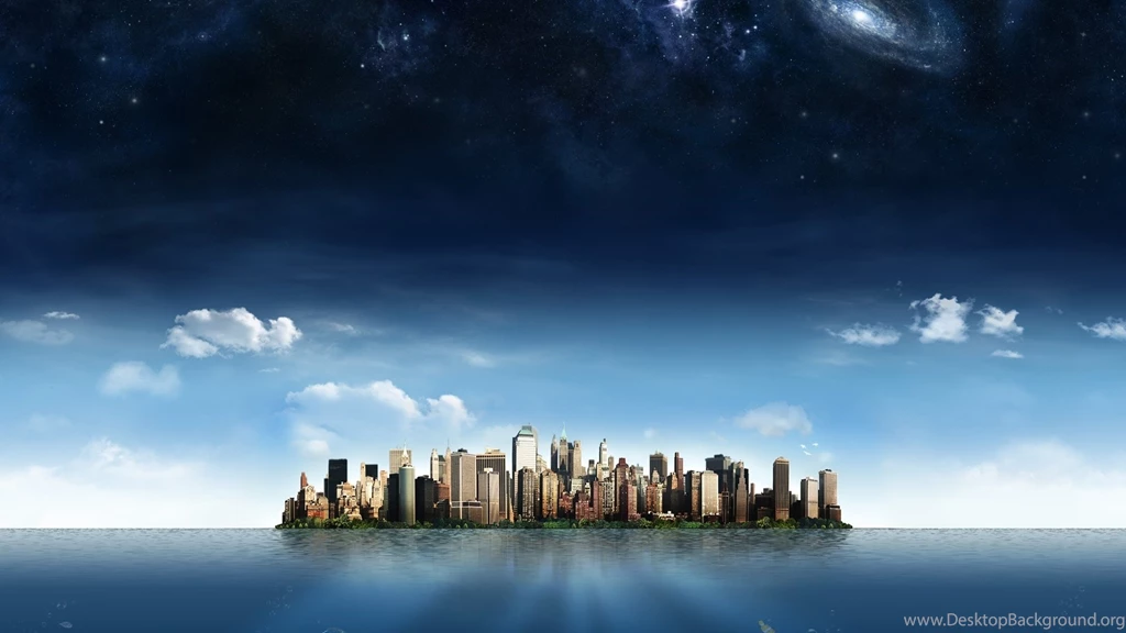 Blue City Abstract Wallpapers