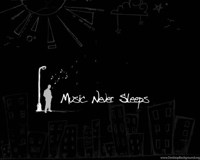 Music Never Sleeps Abstract City In The Night
