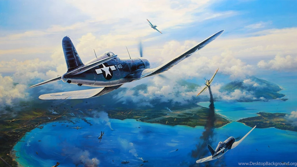 Nicolas Trudgian Vought F4u Corsair Picture Art HD Wallpapers