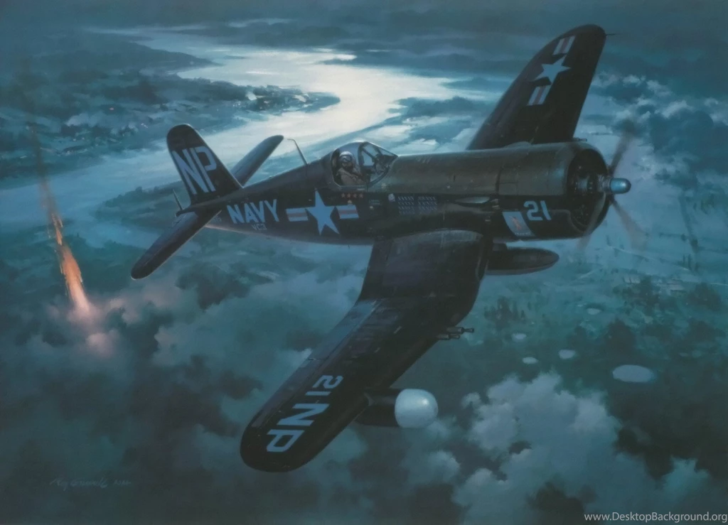 Download Wallpapers Vought F4u Corsair, Pacific Fighter, Ww2, War ...