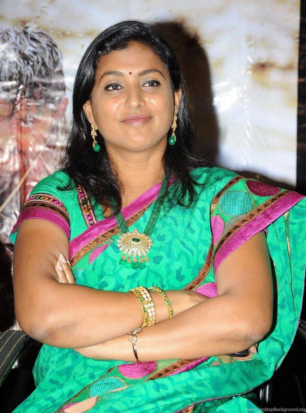 Amazing Desktop Wallpaper: Tollywood Actress Roja In Saree Photos