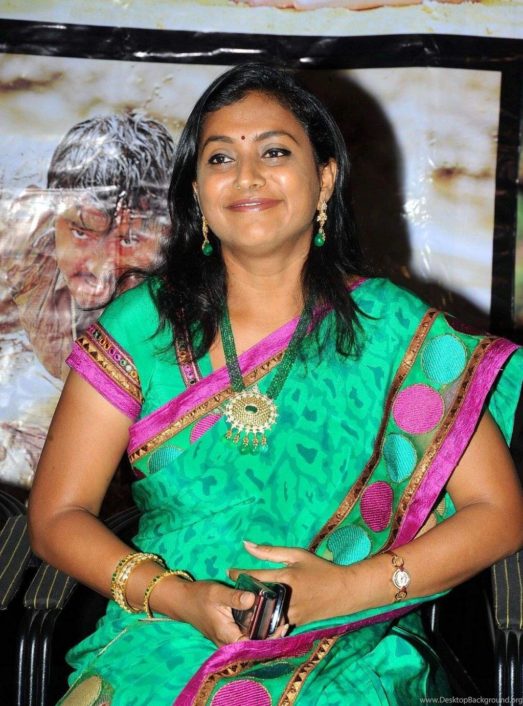 Amazing Desktop Wallpaper: Tollywood Actress Roja In Saree Photos