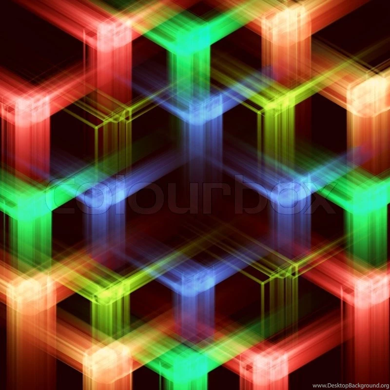 Abstract Backgrounds With Multi coloured Stars On Black