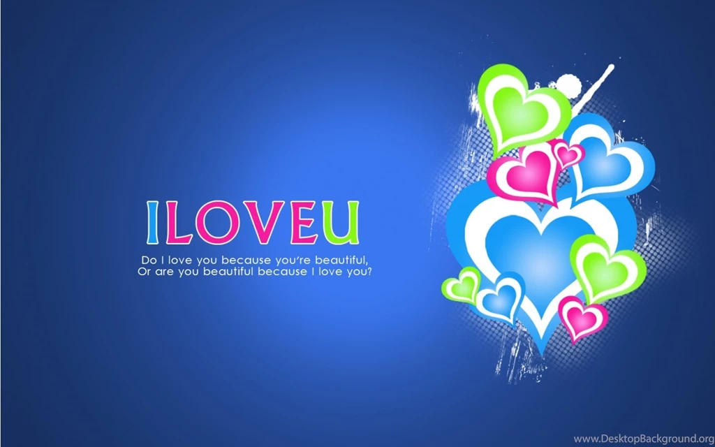 I Love You Colorful Vector Image