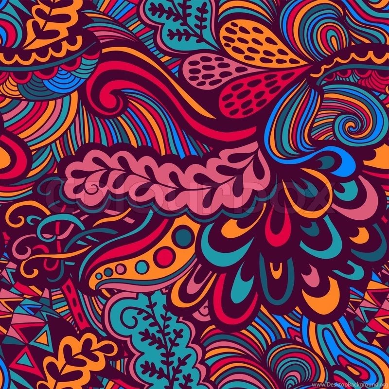 Vector Seamless Texture With Abstract Flowers. Endless Backgrounds ...