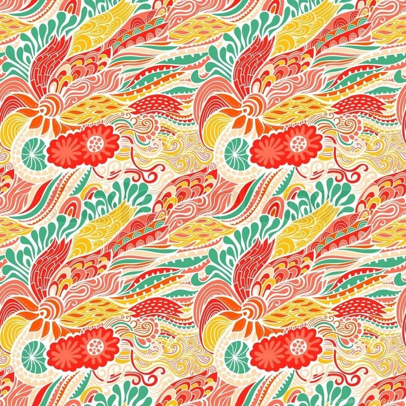 Vector Seamless Texture With Abstract Flowers. Endless Backgrounds ...