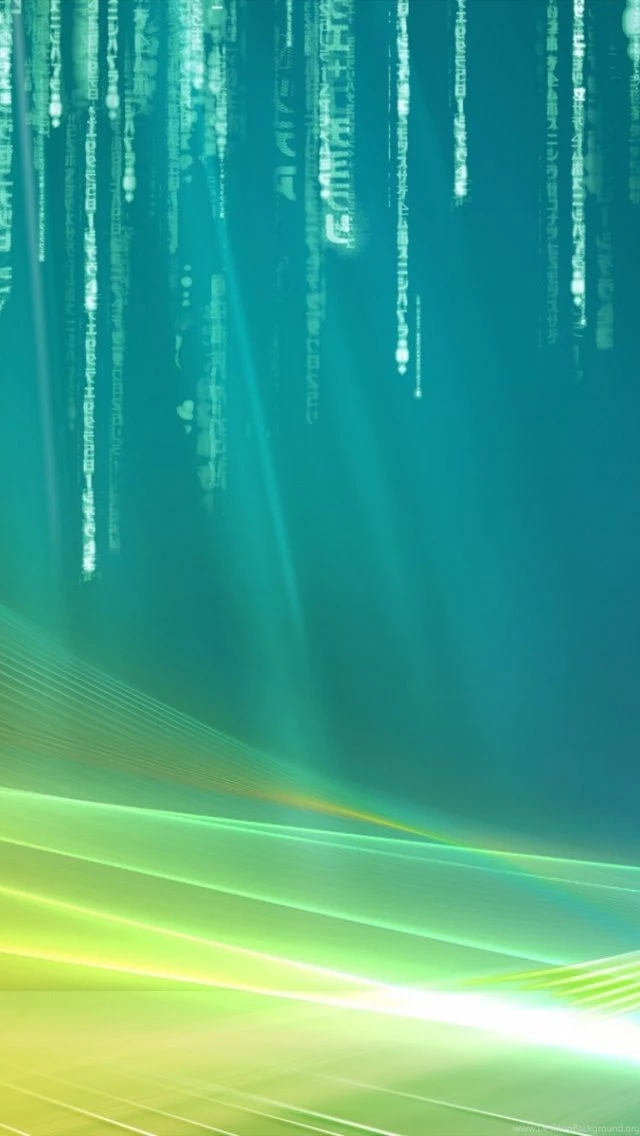 Download Wallpapers 640x1136 Windows, Vista, Green, Yellow, Matrix ...