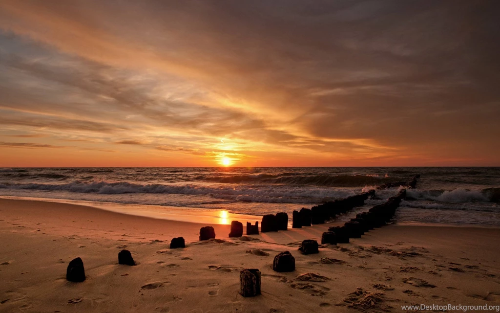 Water, Sunset, Beach, Landscape, High, Definition, Wallpapers ...