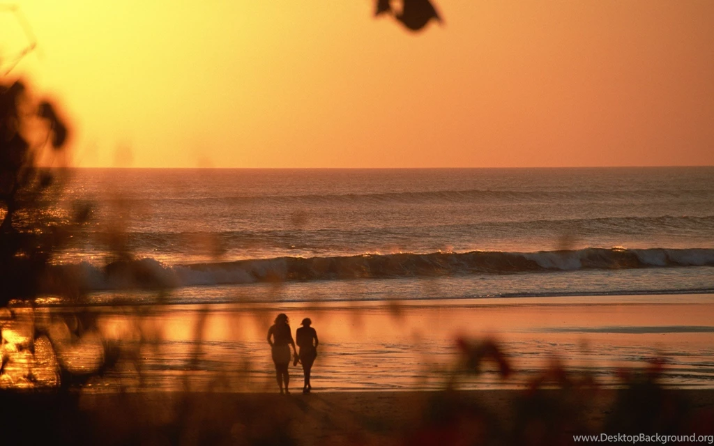 Summer Sunset Beach Wallpaper, Size: 1920x1200
