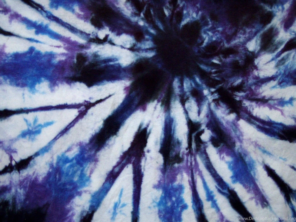 Black, Blue, And Purple Tie Dye Burst