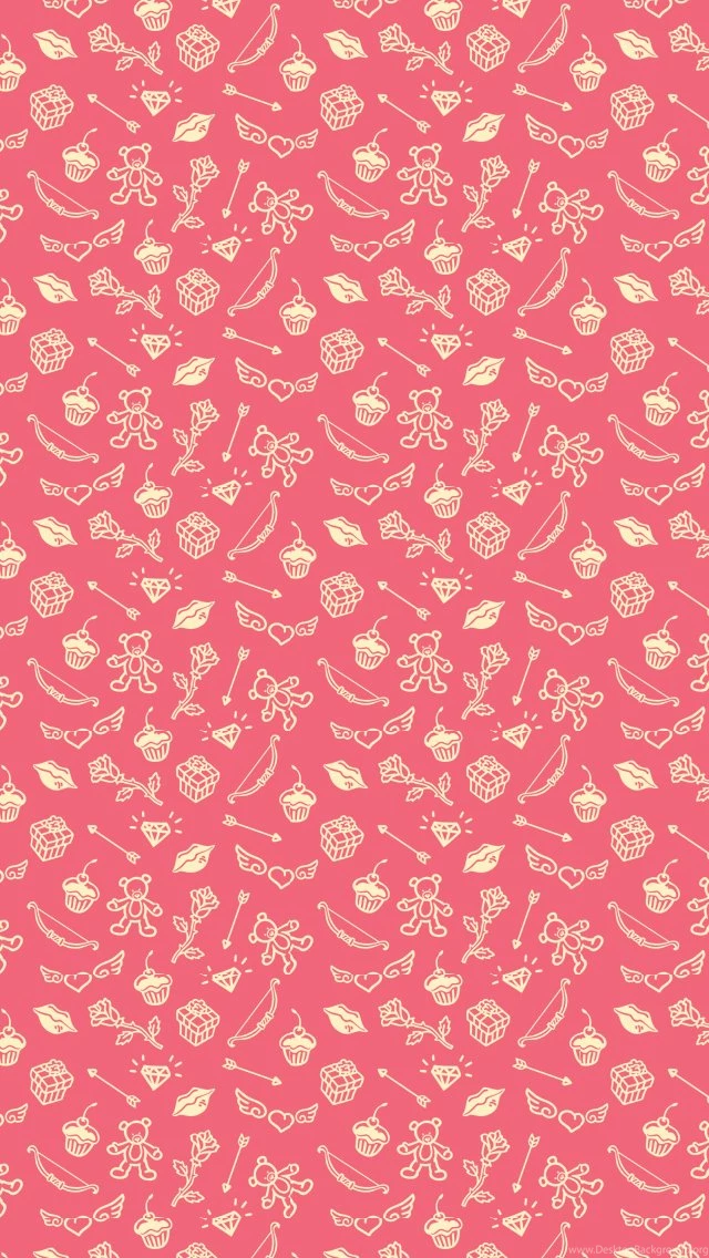 Saint Valentines Cute Things Pattern iPhone 5 Wallpapers / IPod ...