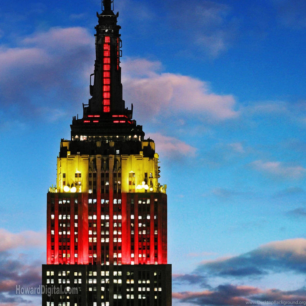 Empire State Building Red Yellow Xlg Have Some Delicious Art High ...