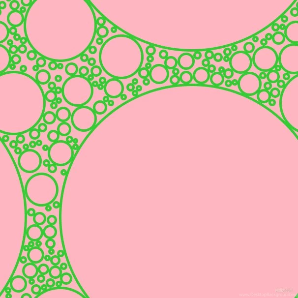 Lime Green And Light Pink Circles Bubbles Sponge Soap Seamless ...