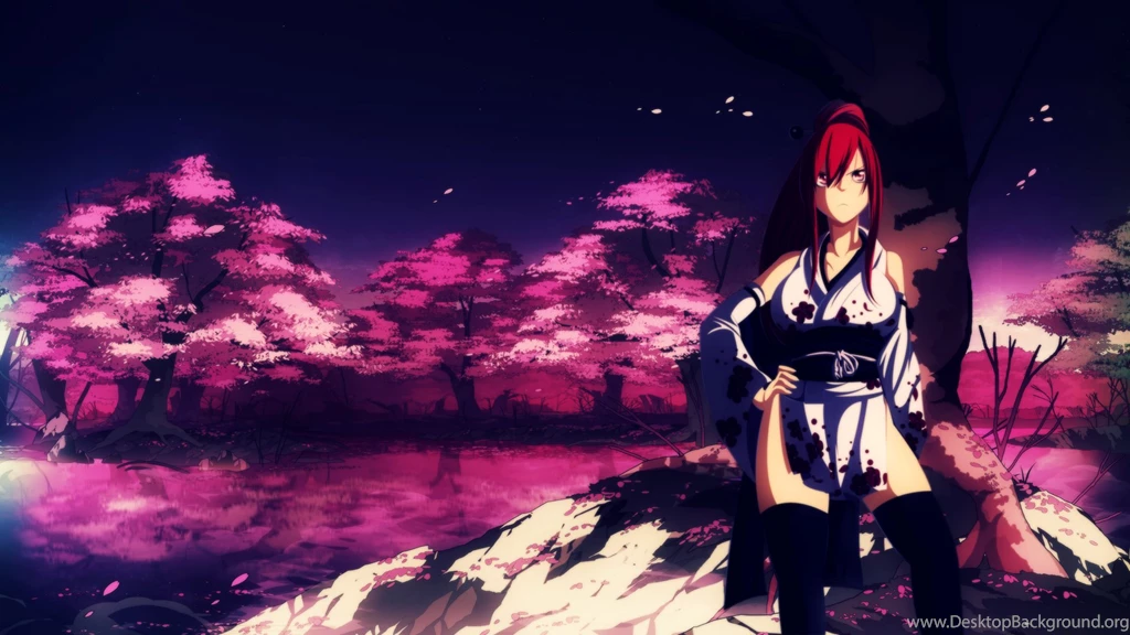 Erza Scarlet   Cherry Tree Lake Computer Wallpapers, Desktop ...