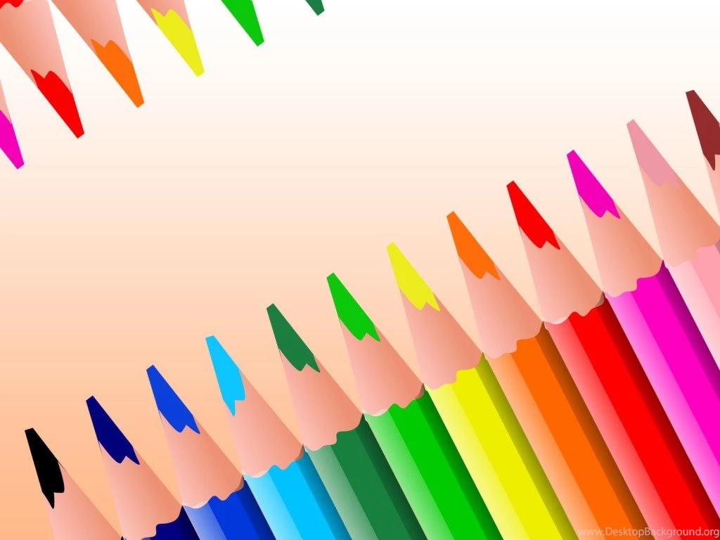 Coloured Pencils For Education Backgrounds Educational PPT