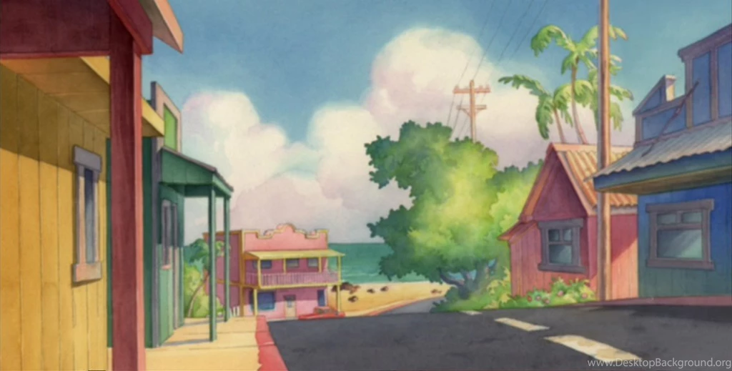 Empty Backdrop From Lilo And Stitch Disney Crossover Image ...