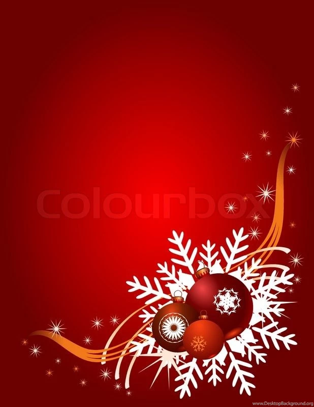 Christmas Balls On A Red Festive Backgrounds