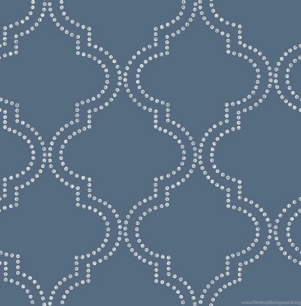 Tetra Blue Quatrefoil Wallpapers From The Symetrie Collection By ...