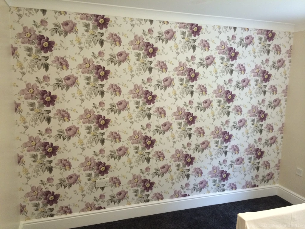 Bedroom Wallpapered Feature Wall – L.G Decorating & Tiling – The ...