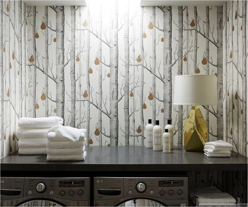 Wallpapered Laundry Rooms