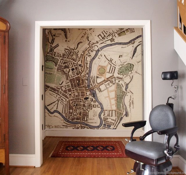 Antique Map Wallpapers   Traditional   Hall   London   By Wallpapered