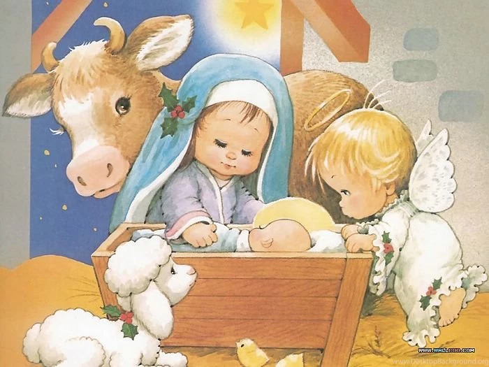 Angel Gabriel Visits Jesus The Nativity Scene Art Wallpapers 12 ...
