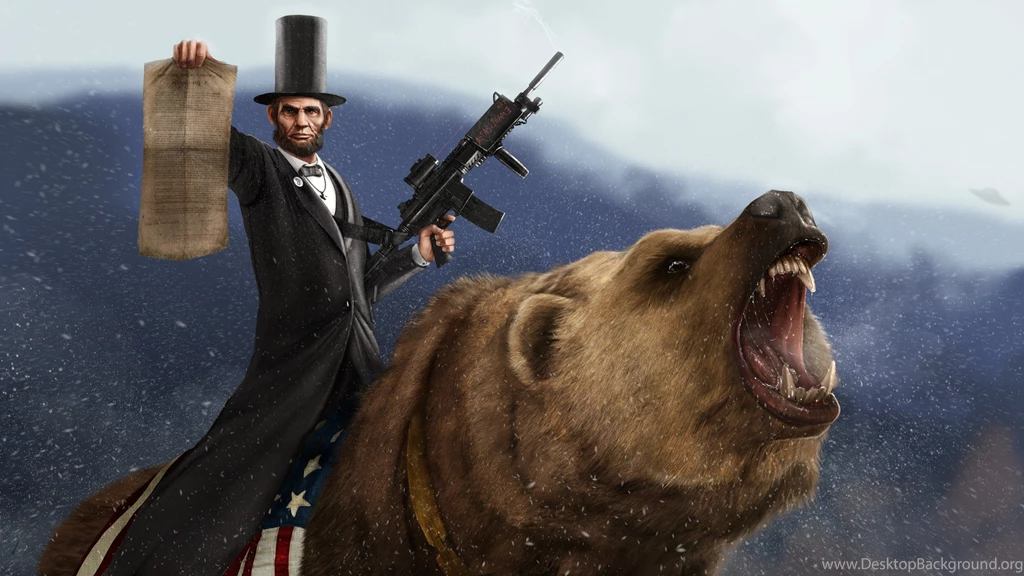 Bears, Abraham Lincoln, Weapon, Rare, Humor, Presidents Wallpapers ...