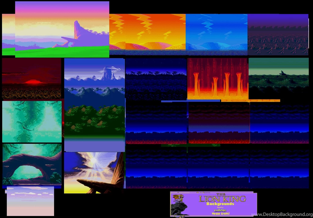 Genesis / 32X / SCD The Lion King Backgrounds The Spriters ...