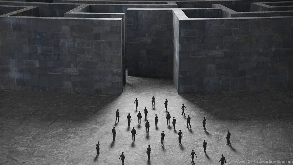 Entering The Maze, Labyrinth, Man, Digital art, 1920x1080 HD ...