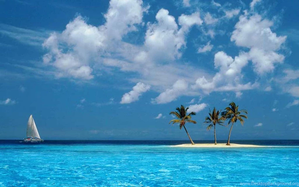 Ocean Sky Palm Boat Tropical Windows Xp Islands Island Hd ...
