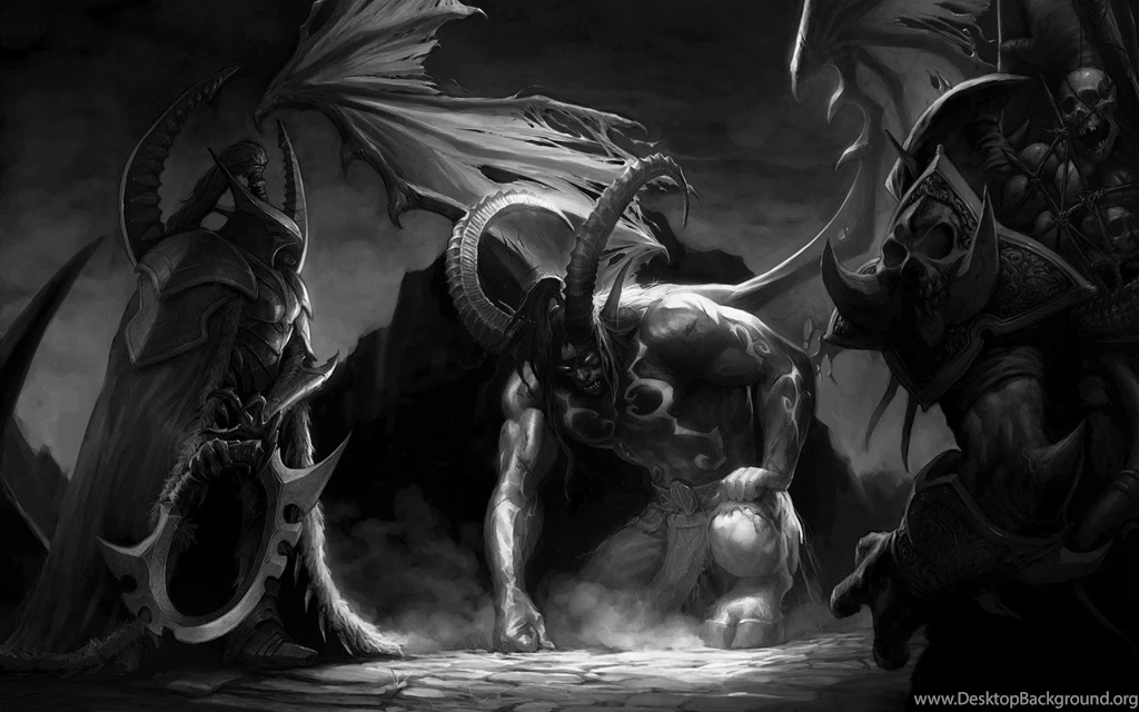 Games Black And White World Of Warcraft Online Game Wallpapers ...