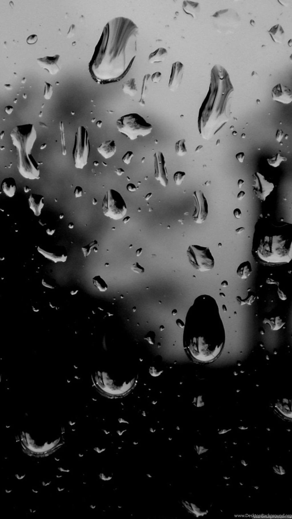 Misc iPhone 6 Plus Wallpapers   Black And White Raindrops On Glass ...