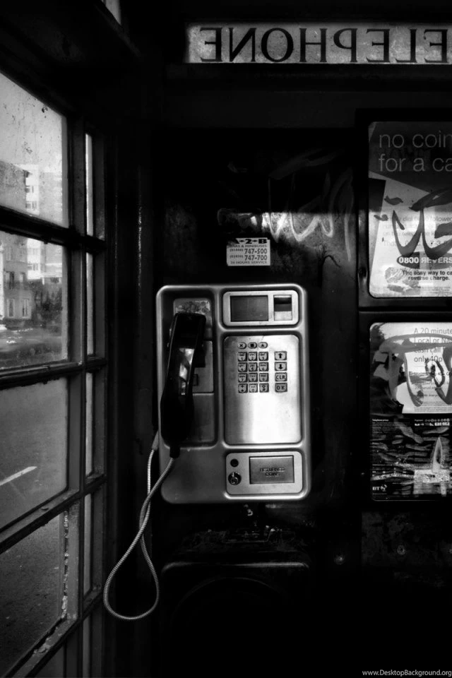 Download Wallpapers 640x960 Phone, Booth, Black White, City iPhone ...