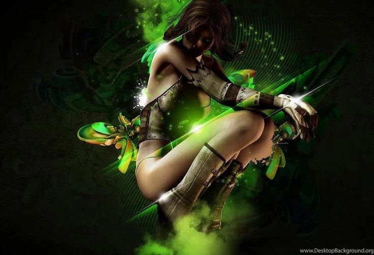 Exotic Weed Girl Sexy In Smoke Cloud