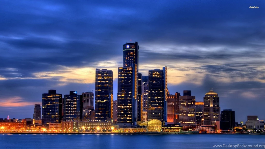 Detroit, Water, Sky, Sunset, City, Michigan, Usa, World, 1920x1080 ...