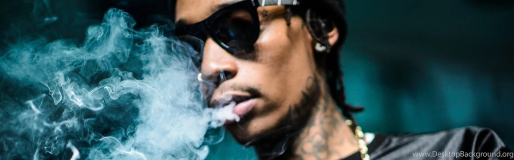 Download Wallpapers 3840x1200 Wiz Khalifa, Rapper, Smoke, Face Dual ...