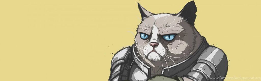 Download Wallpapers 3840x1200 Grumpy Cat, Armor, Meme, Popular Dual ...