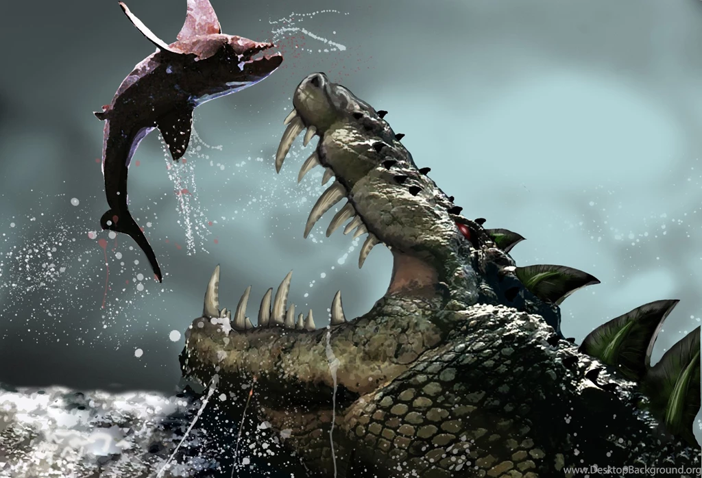 Fantasy Art Creatures Alligator Huge Fish Wallpapers HD / Desktop ...