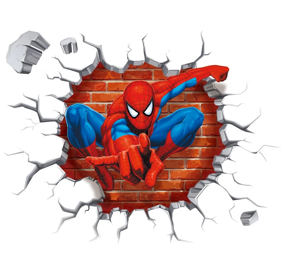 Aliexpress.com : Buy Super Hero Spider Man Breaking Wall 3D Effect ...