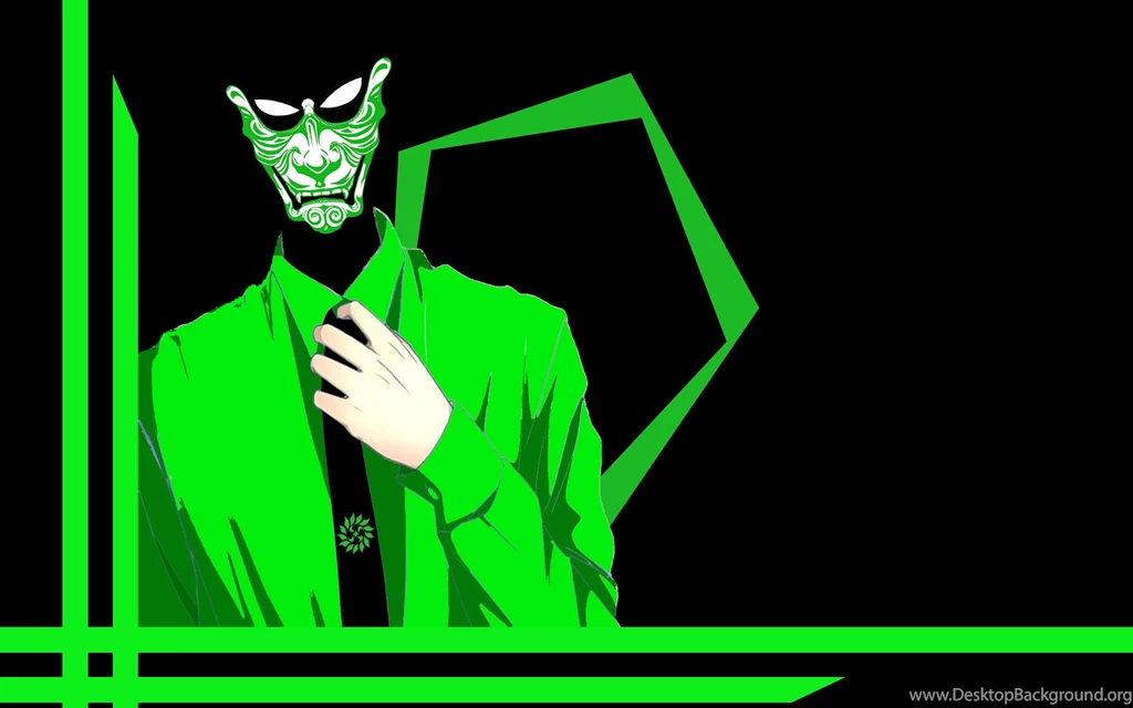 Dark Green Pentagon Samurai Freak Eyes Wallpapers