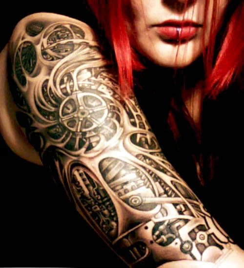 Full Biomechanical Tattoo Design For Men On Back Wallpapers HD ...