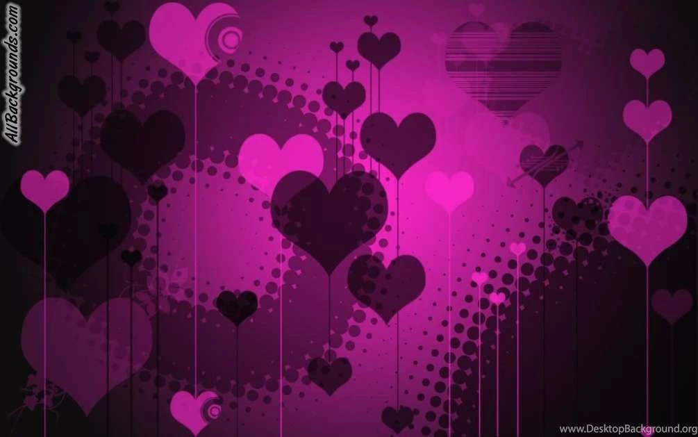 Pink And Black Hearts Backgrounds Twitter & Myspace Backgrounds