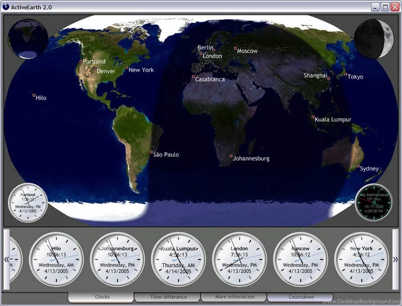 Top 500 Screensaver: World Timezone Screensaver