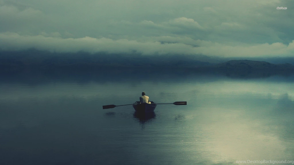 15805 Man Rowing On The Dark Lake 1920x1080 Photography Wallpapers ...