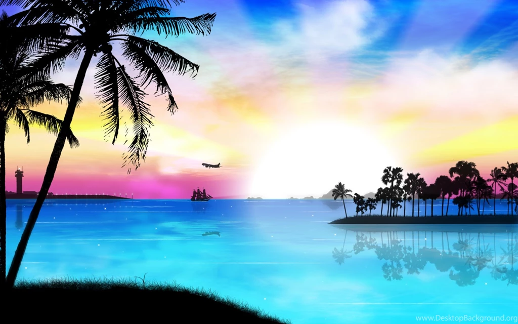 Island Sunrise HD Wallpapers