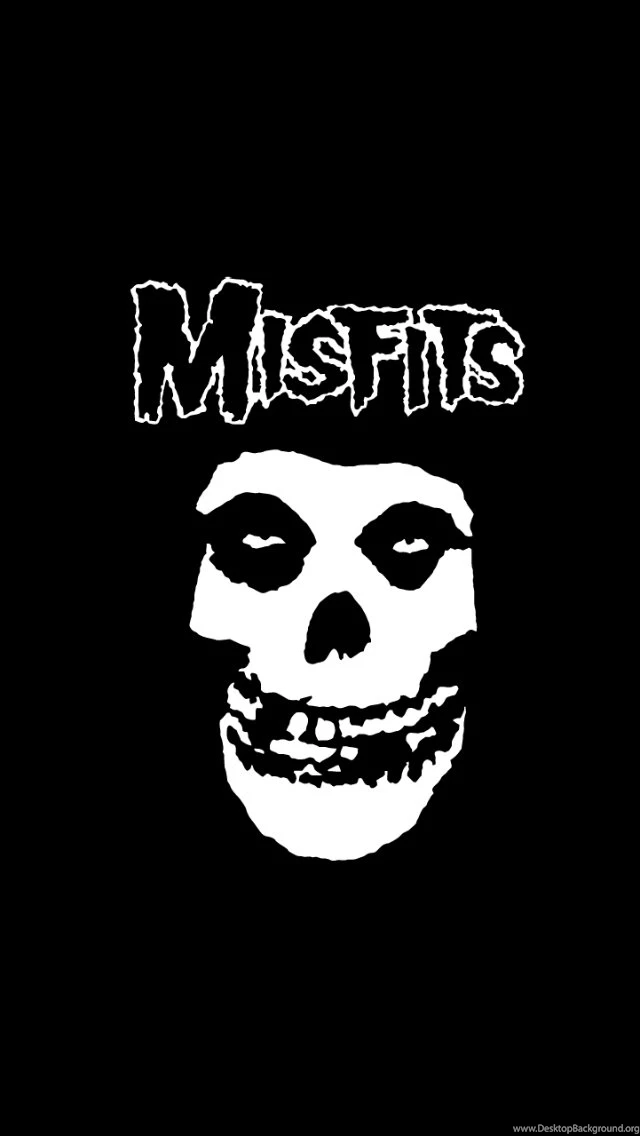 The Misfits Skull Logo Iphone 5 Wallpapers 640x1136 Desktop