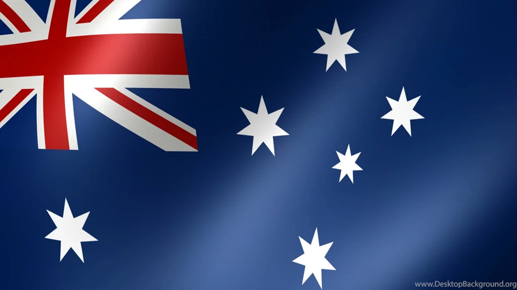 Australia Flag Waving Wallpaper.