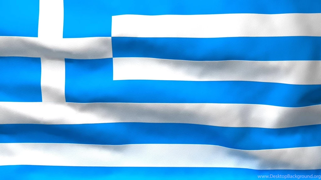 Greece Flag Waving Wallpaper.