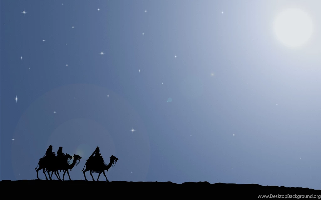 1920x1200 The Journey, Christmas, Camels, Path, Road, Star ...
